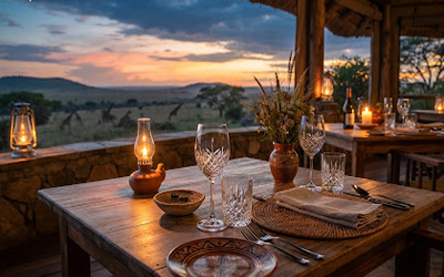 Safari sunset dining