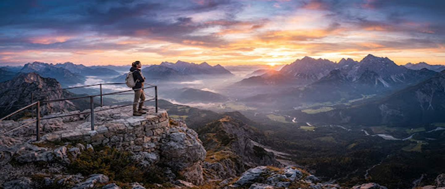 Mountain Peak Sunset Viewpoint
